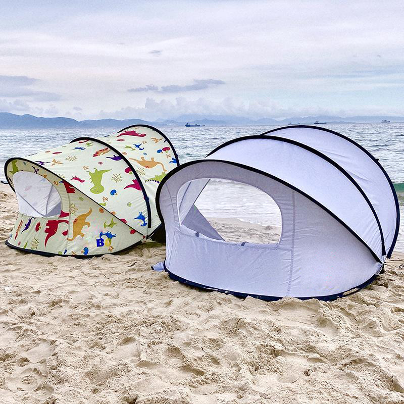 Cheap Goat Tents Seaside Automatic Tent 3 4 Person Camping Tent Beach Easy Instant Setup Portable Backpacking for Sun Shelter UV Protection   